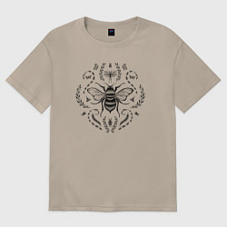 Женская футболка оверсайз Пчела и жуки