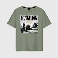 Женская футболка оверсайз Metallica - cool guys
