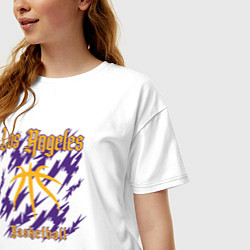 Футболка оверсайз женская Basketball Lakers, цвет: белый — фото 2