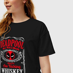 Футболка оверсайз женская Deadpool whiskey, цвет: черный — фото 2