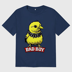 Футболка оверсайз женская Bad boy chicken, цвет: тёмно-синий