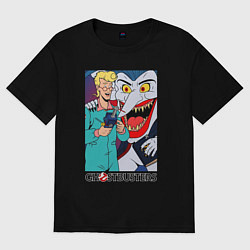 Футболка оверсайз женская Ghostbusters - Egon and goblin, цвет: черный