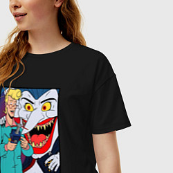 Футболка оверсайз женская Ghostbusters - Egon and goblin, цвет: черный — фото 2