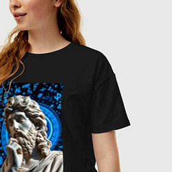 Футболка оверсайз женская Античность и математика, цвет: черный — фото 2
