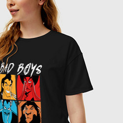 Футболка оверсайз женская Bad boys, цвет: черный — фото 2