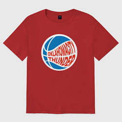 Футболка оверсайз женская Oklahoma Thunder, цвет: красный