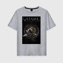 Футболка оверсайз женская Quake champions Anarki, цвет: меланж