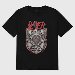 Женская футболка оверсайз Slayer rock band