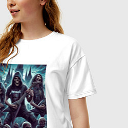 Футболка оверсайз женская Metallica - thrash metal, цвет: белый — фото 2