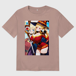 Футболка оверсайз женская Марин Китагава косплей Мегумин, цвет: пыльно-розовый