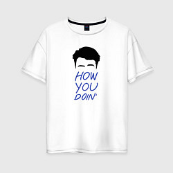 Футболка оверсайз женская How you doin, цвет: белый
