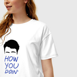 Футболка оверсайз женская How you doin, цвет: белый — фото 2