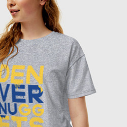 Футболка оверсайз женская Denver Nuggets NBA, цвет: меланж — фото 2