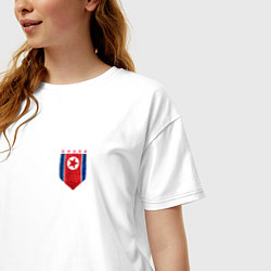 Футболка оверсайз женская North Korean symbol, цвет: белый — фото 2