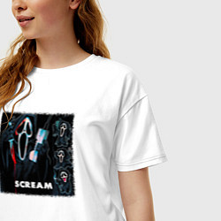 Футболка оверсайз женская Крик с телефоном, цвет: белый — фото 2