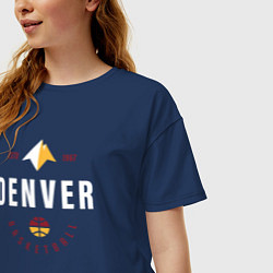 Футболка оверсайз женская Denver basketball 1967, цвет: тёмно-синий — фото 2