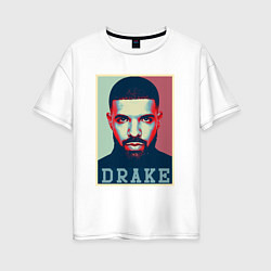 Футболка оверсайз женская Drake, цвет: белый