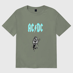 Женская футболка оверсайз AcDc Angus Young