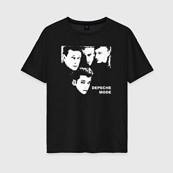 Футболка оверсайз женская Depeche mode faces, цвет: черный