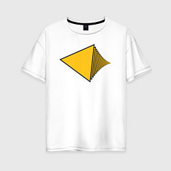 Женская футболка оверсайз Треугольники в проекции