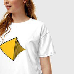 Футболка оверсайз женская Треугольники в проекции, цвет: белый — фото 2