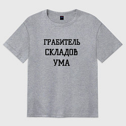 Футболка оверсайз женская Грабитель складов ума, цвет: меланж