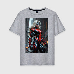 Женская футболка оверсайз Девушка-веном