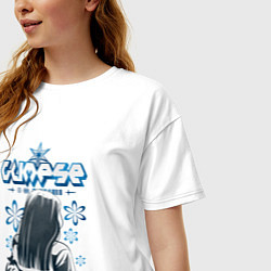 Футболка оверсайз женская Glimse,Y2K стиль, цвет: белый — фото 2