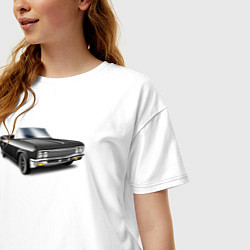 Футболка оверсайз женская Кабриолет, цвет: белый — фото 2