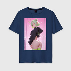 Футболка оверсайз женская ElfOlive, цвет: тёмно-синий