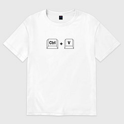 Женская футболка оверсайз Ctrl V, вставить