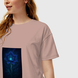Футболка оверсайз женская Digital bloom, цвет: пыльно-розовый — фото 2