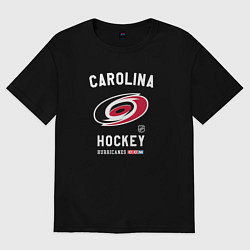 Футболка оверсайз женская Каролина Харрикейнз НХЛ, цвет: черный
