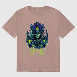 Футболка оверсайз женская Ghost Papa Of The World, цвет: пыльно-розовый