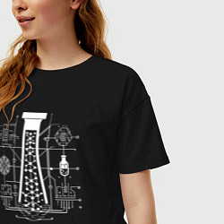 Футболка оверсайз женская Технологическая лаборатория фармацевта, цвет: черный — фото 2