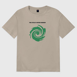 Футболка оверсайз женская Круговорот, цвет: миндальный