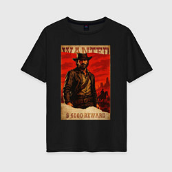 Женская футболка оверсайз Red dead redemtion постер