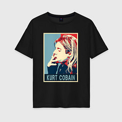 Женская футболка оверсайз Kurt Cobain - Nirvana