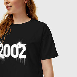 Футболка оверсайз женская Граффити стиль 2002, цвет: черный — фото 2