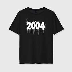 Футболка оверсайз женская Граффити 2004 года, цвет: черный