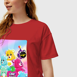 Футболка оверсайз женская Коллекция заботливых мишек PK XD, цвет: красный — фото 2