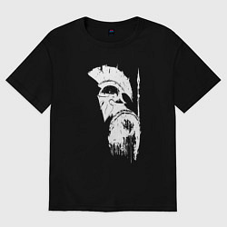 Футболка оверсайз женская Один из 300 спартанцев, цвет: черный