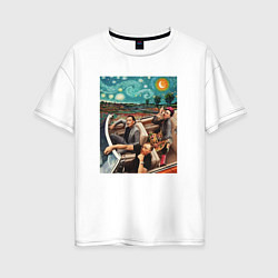 Женская футболка оверсайз Однажды в искусстве