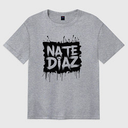 Женская футболка оверсайз Найт Диаз граффити