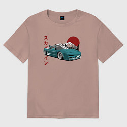 Футболка оверсайз женская Toyota MR2, цвет: пыльно-розовый