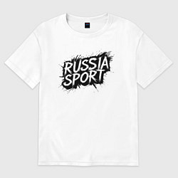 Футболка оверсайз женская Росский спорт, цвет: белый
