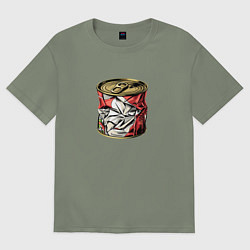 Женская футболка оверсайз Мятая консервная банка