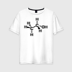 Женская футболка оверсайз Химическая формула спирт