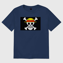 Женская футболка оверсайз Флаг ван-пис