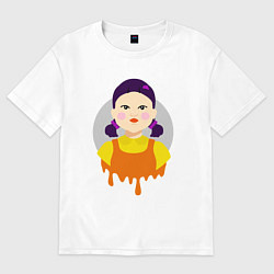 Футболка оверсайз женская Кукла убийца, цвет: белый